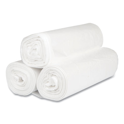 High-density Commercial Can Liners, 45 Gal, 16 Mic, 40" X 48", Clear, Interleaved Roll, 25 Bags/roll, 10 Rolls/carton