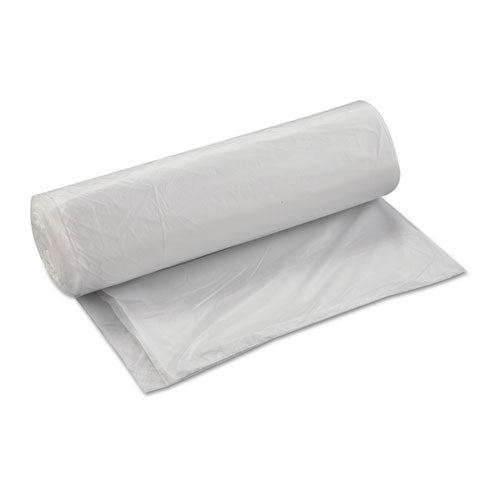 High-density Commercial Can Liners, 45 Gal, 17 Mic, 40" X 48", Clear, Interleaved Roll, 25 Bags/roll, 10 Rolls/carton