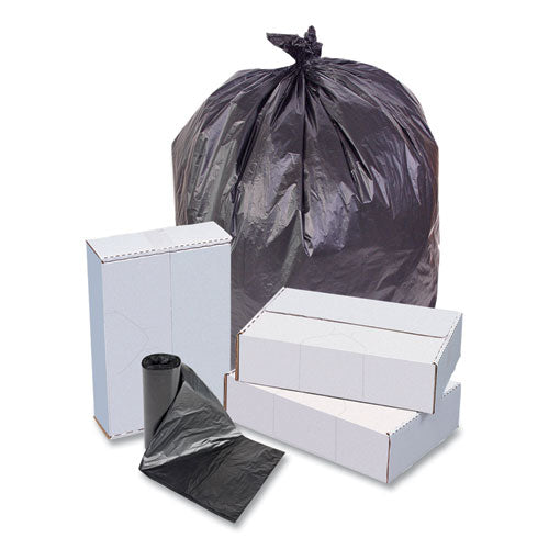 Institutional Low-density Can Liners, 30 Gal, 0.58 Mil, 30" X 36", Black, Interleaved Roll, 25 Bags/roll, 10 Rolls/carton