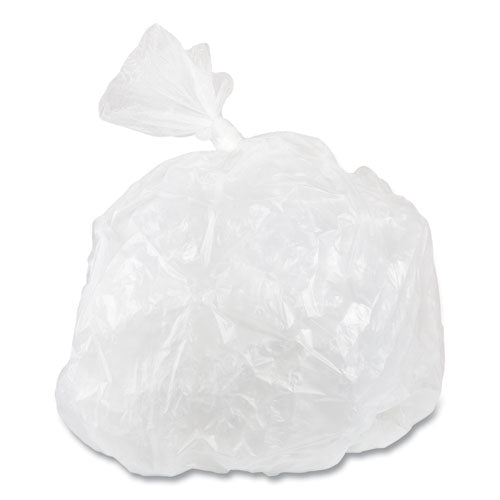 High-density Commercial Can Liner Value Pack, 30 Gal, 11 Mic, 30" X 36", Clear, Interleaved Roll, 25 Bags/roll, 20 Rolls/ct