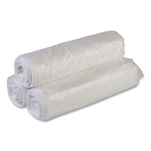 High-density Commercial Can Liner Value Pack, 30 Gal, 11 Mic, 30" X 36", Clear, Interleaved Roll, 25 Bags/roll, 20 Rolls/ct