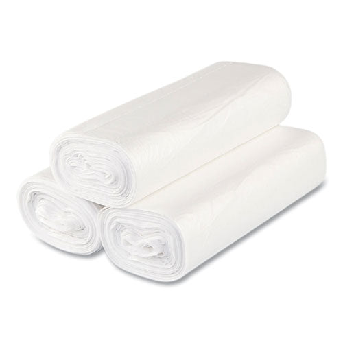 High-density Commercial Can Liner Value Pack, 33 Gal, 14 Mic, 33" X 39", Clear, Interleaved Roll, 25 Bags/roll, 10 Rolls/ct