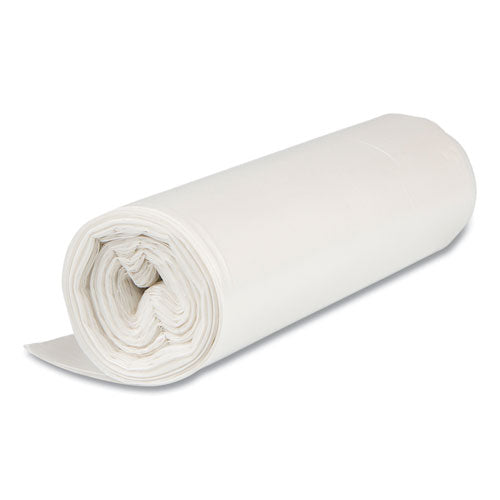 High-density Commercial Can Liner Value Pack, 45 Gal, 11 Mic, 40" X 46", Clear, Interleaved Roll, 25 Bags/roll, 10 Rolls/ct