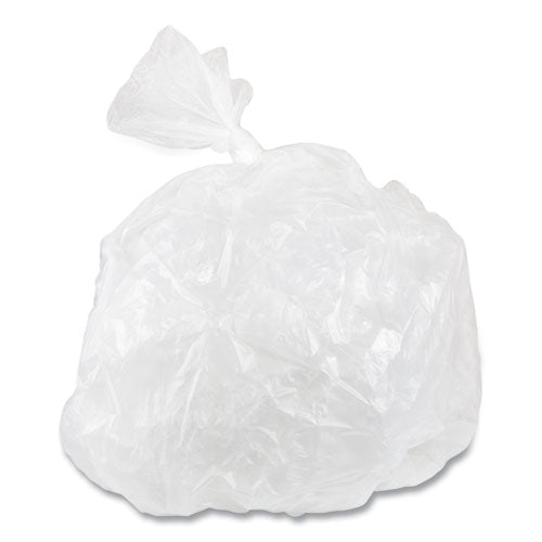 High-density Commercial Can Liner Value Pack, 45 Gal, 11 Mic, 40" X 46", Clear, Interleaved Roll, 25 Bags/roll, 10 Rolls/ct