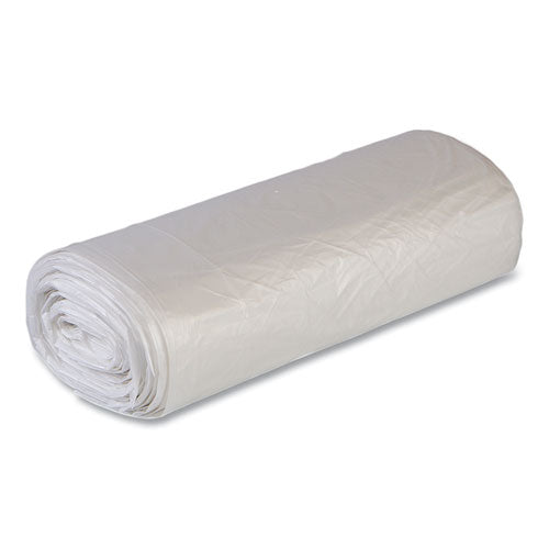 High-density Commercial Can Liner Value Pack, 60 Gal, 14 Mic, 43" X 46", Clear, Interleaved Roll, 25 Bags/roll, 8 Rolls/ct