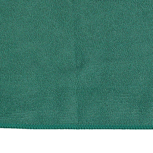 Premium Weight Microfiber Dry Cloths, 16 X 16, Green, 12/pack