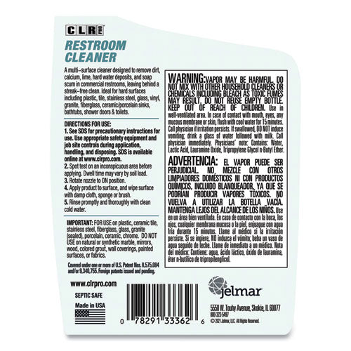 Restroom Cleaner, 32 Oz Pump Spray, 6/carton