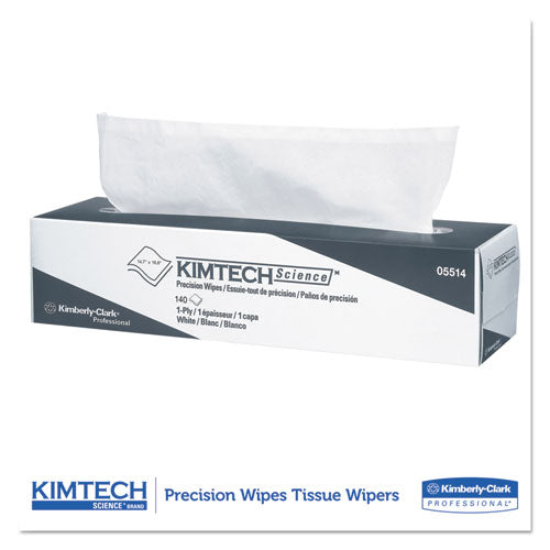 Precision Wiper, Pop-up Box, 1-ply, 14.7 X 16.6, Unscented, White, 144/box, 15 Boxes/carton