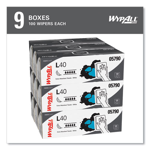 L40 Towels, Pop-up Box, 16.4 X 9.8, White, 100/box, 9 Boxes/carton