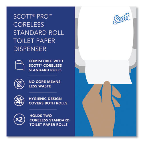 Pro Coreless Srb Tissue Dispenser, 10.13 X 6.4 X 7, Stainless Steel