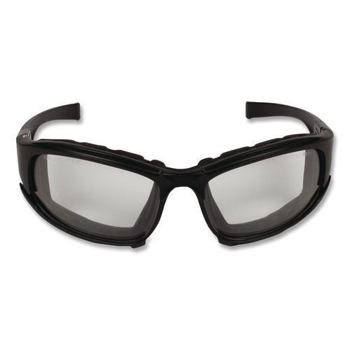 V50 Calico Safety Eyewear With Head Strap, Kleenvision Anti-fog Coating, Black Nylon Frame, Clear Polycarbonate Lens