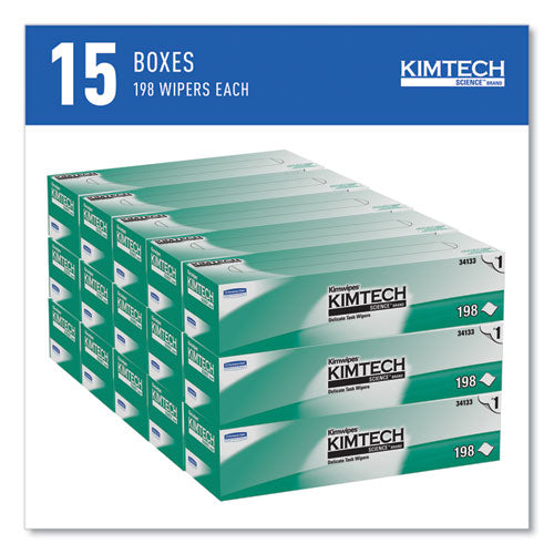 Kimwipes Delicate Task Wipers, 1-ply, 11.8 X 11.8, Unscented, White, 198/box, 15 Boxes/carton