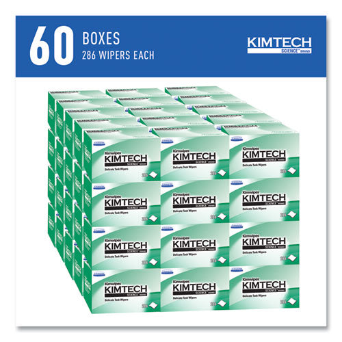 Kimwipes, Delicate Task Wipers, 1-ply, 4.4 X 8.4, Unscented, White, 286/box, 60 Boxes/carton