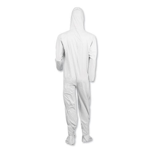 A40 Elastic-cuff, Ankle, Hood And Boot Coveralls, Large, White, 25/carton