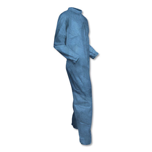 A65 Zipper Front Flame Resistant Coveralls, X-large, Blue, 25/carton