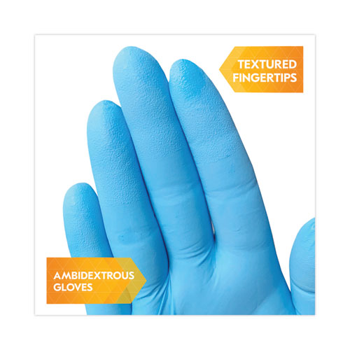 G10 Comfort Plus Blue Nitrile Gloves, Light Blue, Large, 1,000/carton