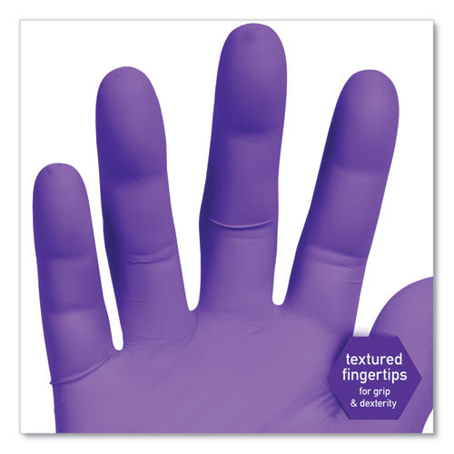 Purple Nitrile Exam Gloves, 242 Mm Length, Small, Purple, 100/box