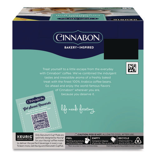 Classic Cinnamon Roll Coffee K-cups, 0.33 Oz, 48/box