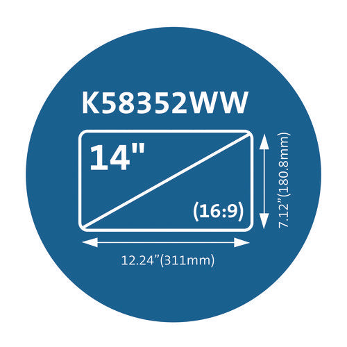 Magnetic Laptop Privacy Screen For 14" Widescreen Laptops, 16:9 Aspect Ratio