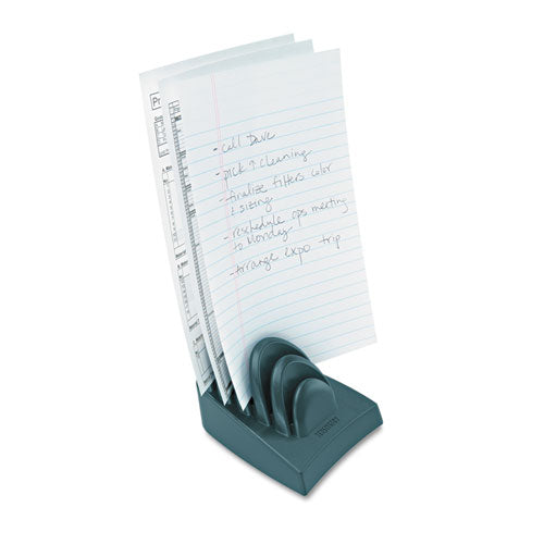 Insight Priority Puck Five-slot Desktop Copyholder, Plastic, Blue