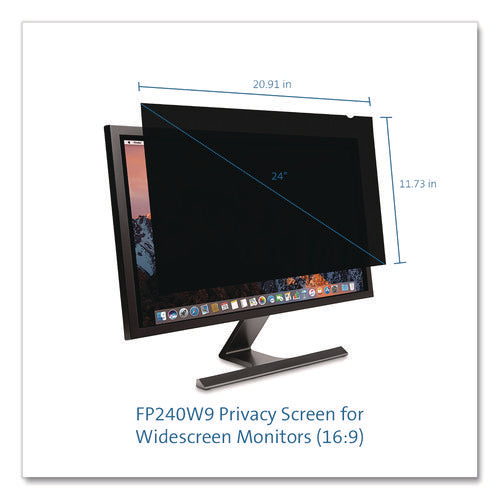 Anti-glare Reversible Privacy Screen For 24" Widescreen Flat Panel Monitor, 16:9 Aspect Ratio