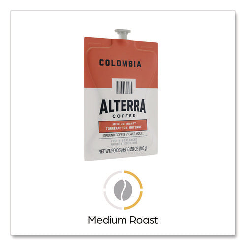 Alterra Columbia Coffee Freshpack, Columbia, 0.28 Oz Pouch, 100/carton