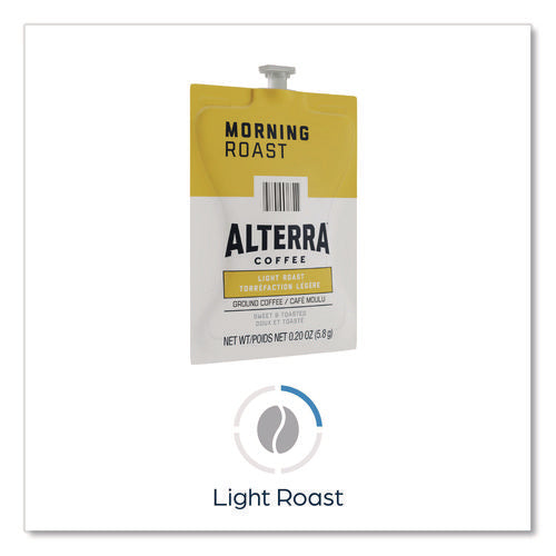 Alterra Morning Roast Coffee Freshpack, Morning Roast, 0.28 Oz Pouch, 100/carton