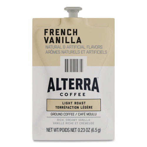 Alterra French Vanilla Coffee Freshpack, French Vanilla, 0.23 Oz Pouch, 100/carton