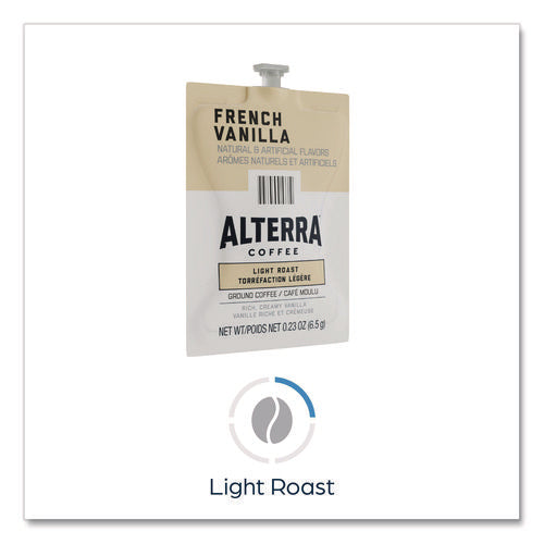 Alterra French Vanilla Coffee Freshpack, French Vanilla, 0.23 Oz Pouch, 100/carton