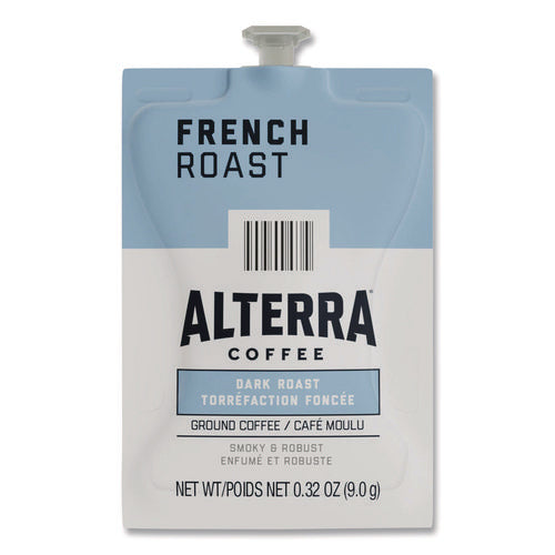 Alterra French Roast Coffee Freshpack, French Roast, 0.32 Oz Pouch, 100/carton