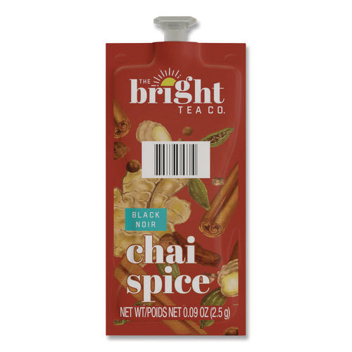 The Bright Tea Co. Chai Spice Black Tea Freshpack, Chai Spice, 0.09 Oz Pouch, 100/carton