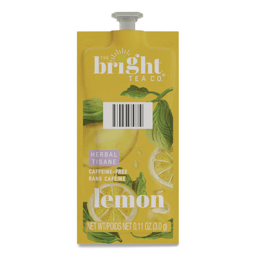 The Bright Tea Co. Lemon Herbal Tea Freshpack, Lemon, 0.11 Oz Pouch, 100/carton