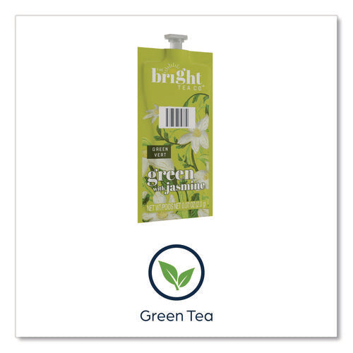 The Bright Tea Co. Green With Jasmine Tea Freshpack, Green With Jasmine, 0.07 Oz Pouch, 100/carton