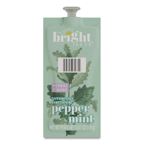 The Bright Tea Co. Peppermint Herbal Tea Freshpack, Peppermint, 0.07 Oz Pouch, 100/carton