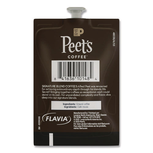 Peet's French Roast Coffee Freshpack, French Roast, 0.35 Oz Pouch, 76/carton