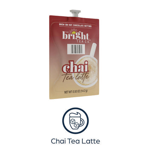 The Bright Tea Co. Chai Tea Latte Freshpack, Chai Latte, 0.5 Oz Pouch, 72/carton