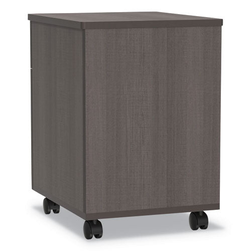 Trento Line Mobile Pedestal File, Left Or Right, 2-drawers: Box/file, Legal/letter, Mocha, 16.5" X 19.75" X 23.63"