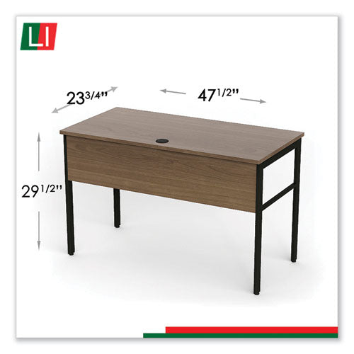 Urban Series Desk Workstation, 47.25" X 23.75" X 29.5", Natural Walnut