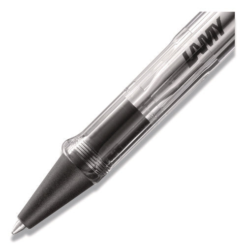 Vista Ballpoint Pen, Retractable, Medium, Black Ink, Clear/black Barrel