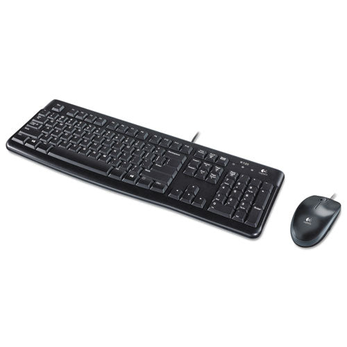 Mk120 Wired Keyboard + Mouse Combo, Usb 2.0, Black