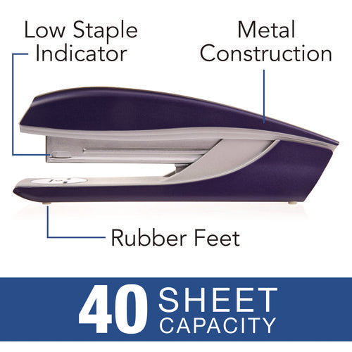 Nexxt Series Style Metal Stapler, 40-sheet Capacity, Blue