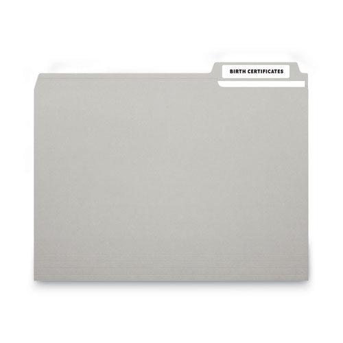 Cover-all Opaque File Folder Labels, Inkjet/laser Printers, 0.66 X 3.44, White, 30 Labels/sheet, 50 Sheets/box