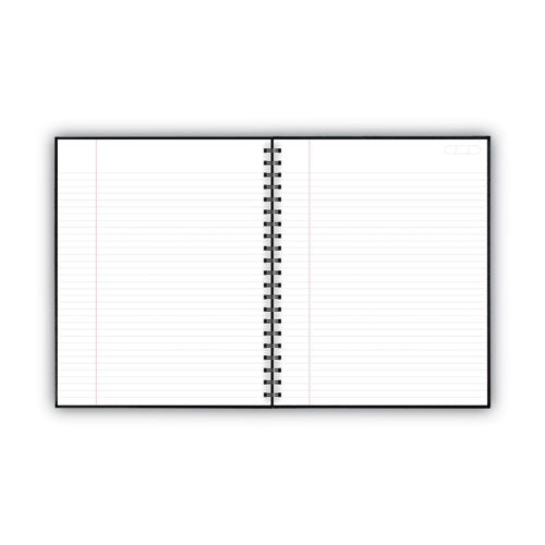 Hardbound Notebook With Pocket, 1-subject, Wide/legal Rule, Black Cover, (96) 11 X 8.5 Sheets