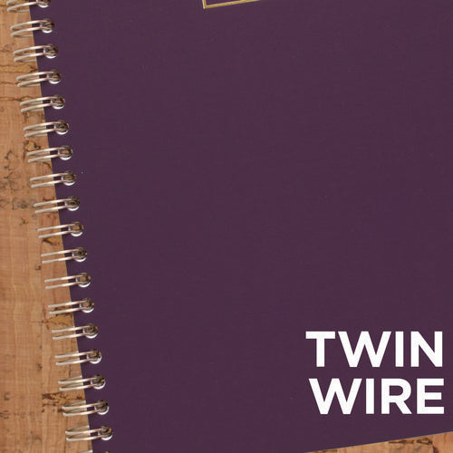 Jewel Tone Notebook, Gold Twin-wire, 1-subject, Wide/legal Rule, Purple Cover, (80) 9.5 X 7.25 Sheets