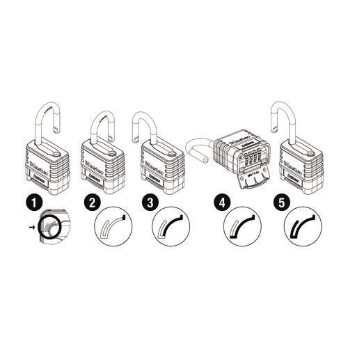 Proseries Stainless Steel Easy-to-set Combination Lock, Stainless Steel, 2.18" Wide