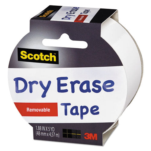 Dry Erase Tape, 3" Core, 1.88" X 5 Yds, White