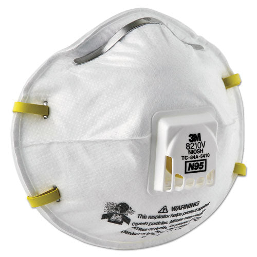 Particulate Respirator 8210v, N95, Cool Flow Valve, Standard Size, 10/box