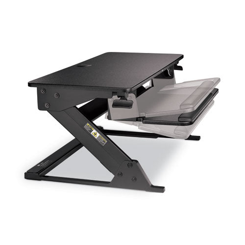 Precision Standing Desk, 35.4" X 22.2" X 6.2" To 20", Black