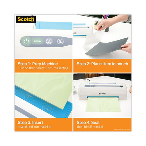 Laminating Pouches, 5 Mil, 9" X 11.5", Gloss Clear, 100/pack