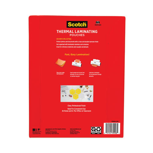 Laminating Pouches, 5 Mil, 9" X 11.5", Gloss Clear, 100/pack